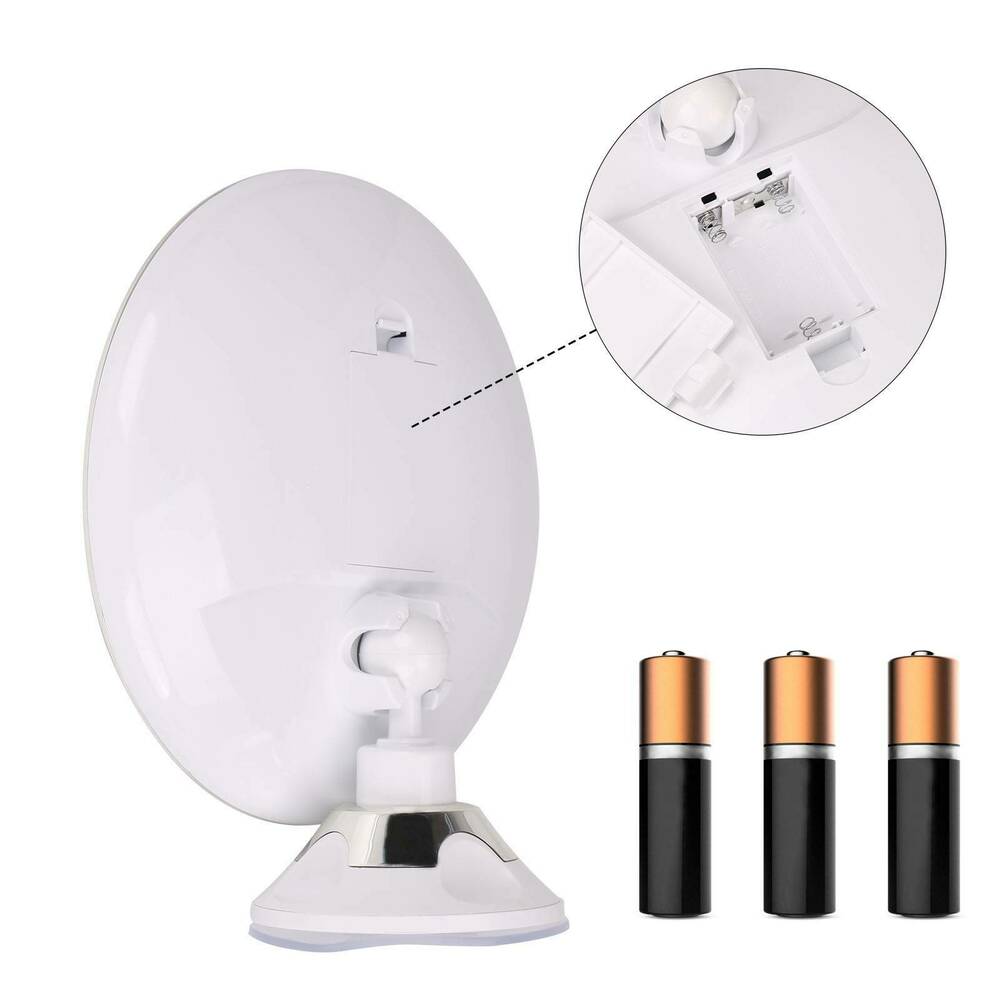 Präziser LED Schminkspiegel mit 10x Vergrößerung für Damen, bietet klare Sicht für detailgenaues Make-up.