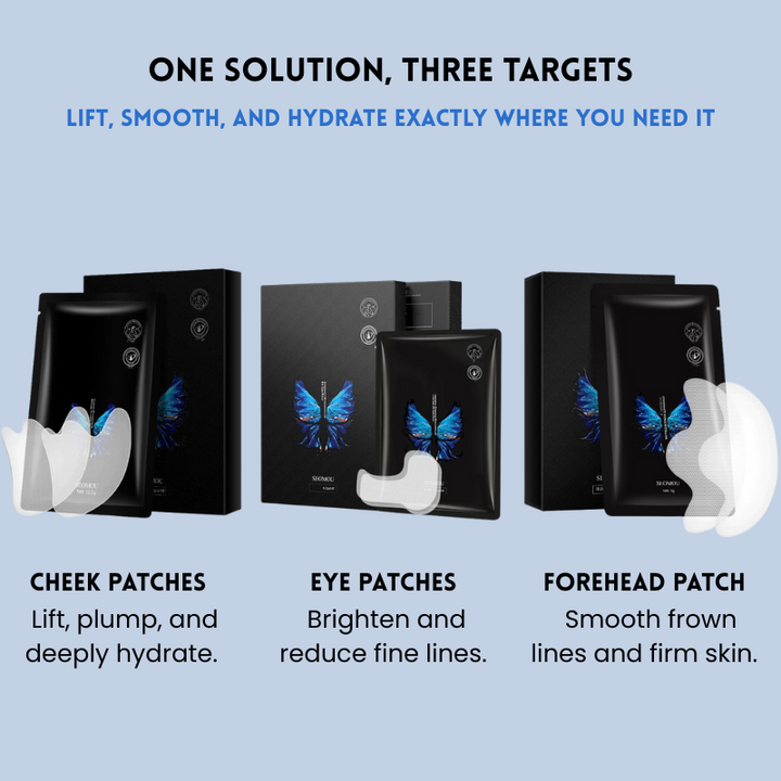 Damen Lifting-Pflaster Set: Intensive Gesichtspflege gegen Falten, strafft die Haut schnell & effektiv.
