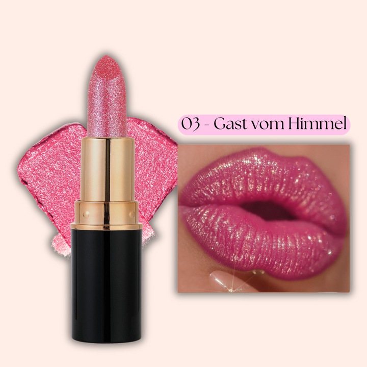 Glänzende Lippenpflege für Frauen, farbintensiv und spendet langanhaltende Feuchtigkeit.