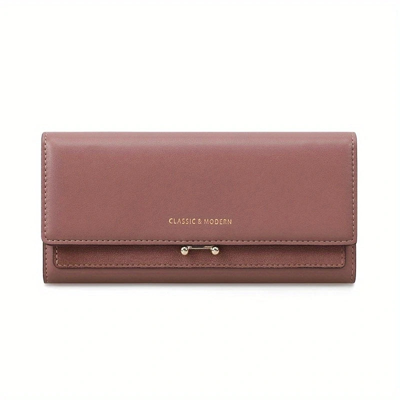 Elegante Damen Geldbörse mit großzügigem Fassungsvermögen, perfekter Organizer für Karten & Münzen.