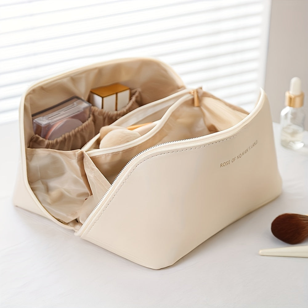 Robuster Make-up Organizer für Damen: stilvolle Kosmetiktasche, ideal für jede Reise.