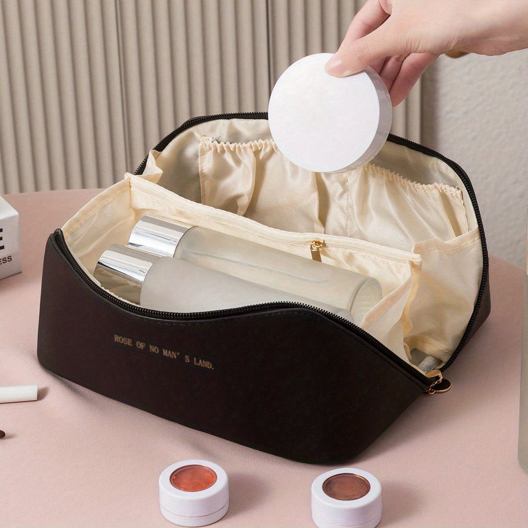 Stilvolle Damen Kosmetiktasche, ein praktischer Make-up Organizer für unterwegs & zu Hause.