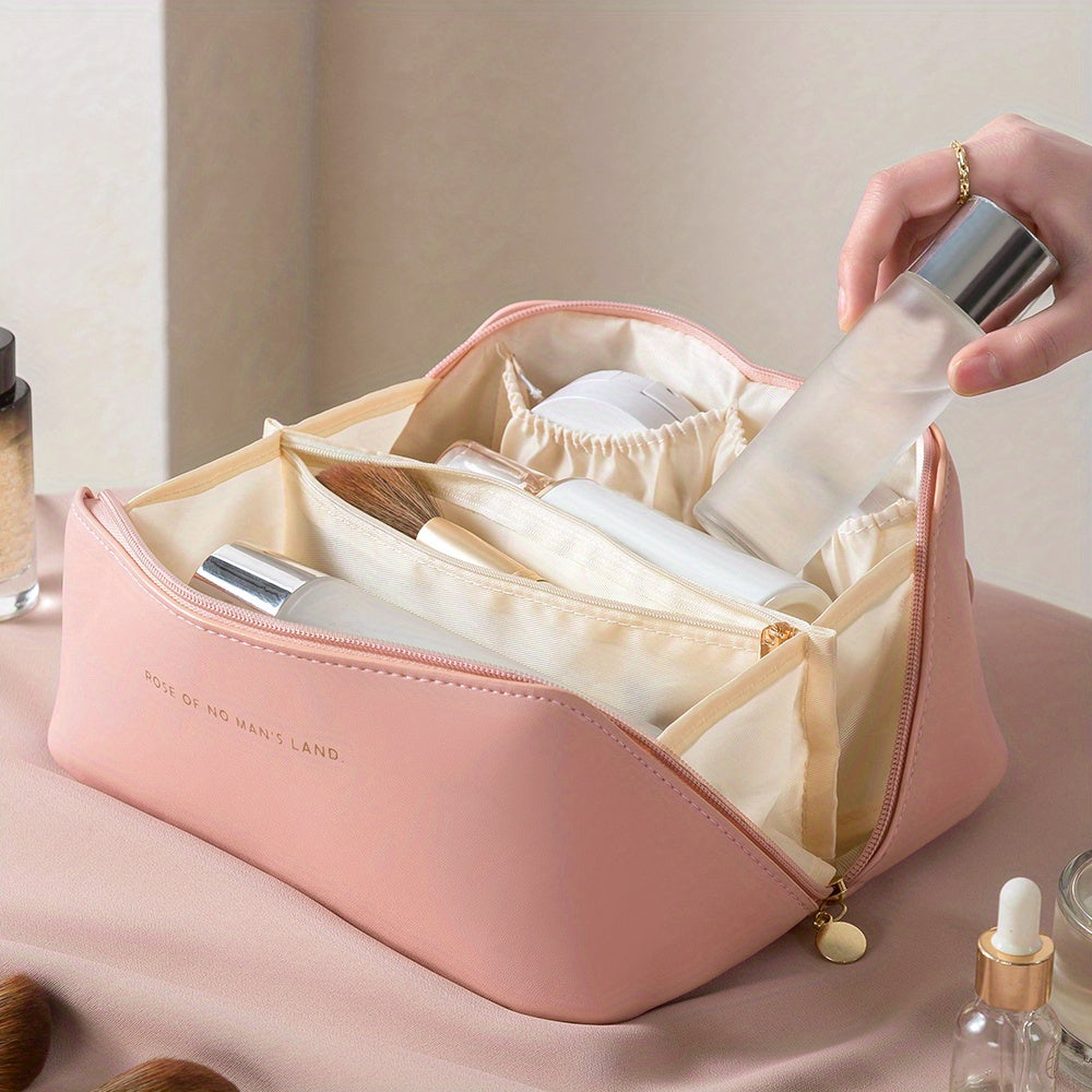 Stilvolle Damen Make-up Aufbewahrung: luxuriöser Kosmetik Organizer für Reisen & den Alltag.