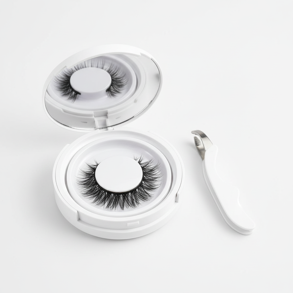 Damen Magnet-Wimpern-Set mit 3D Volumen für natürlichen Look, kleberfrei & wiederverwendbar.