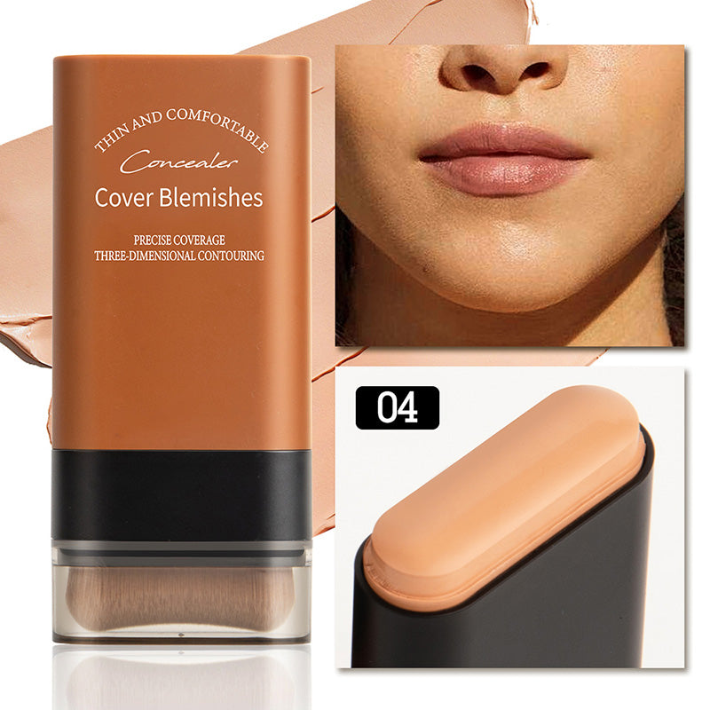 Concealer-Stift wird mit dem Pinsel aufgetragen, kaschiert mühelos dunkle Schatten für makellose Haut.