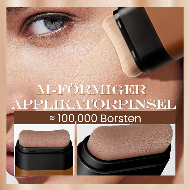 Die cremige Spitze des langanhaltenden Concealer-Stifts für präzise Abdeckung von Unregelmäßigkeiten im Gesicht.