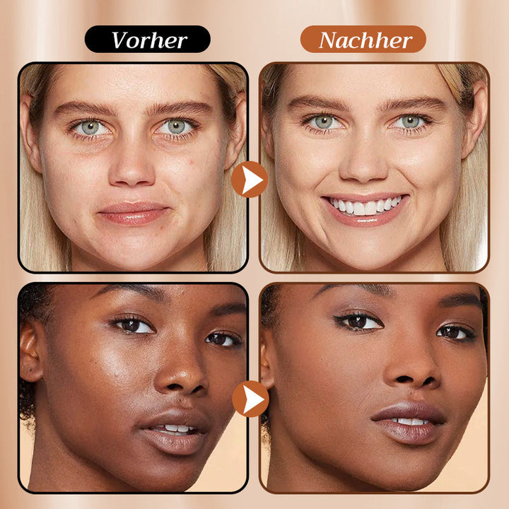 Frauenhand hält den Makellosen Concealer-Stift, bereit für präzises Make-up und Abdeckung von Augenringen.