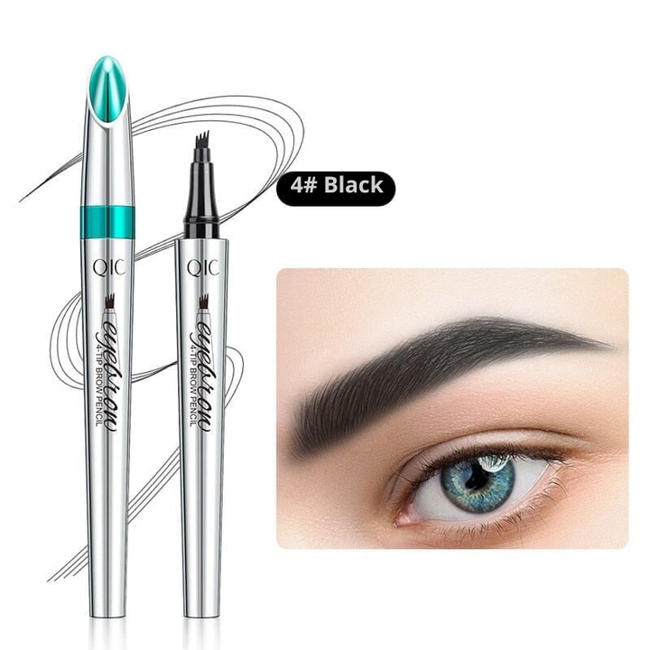 Hochwertiger flüssiger Augenbrauenstift mit 4-Zinken Spitze für präzise Microblading-Effekte.