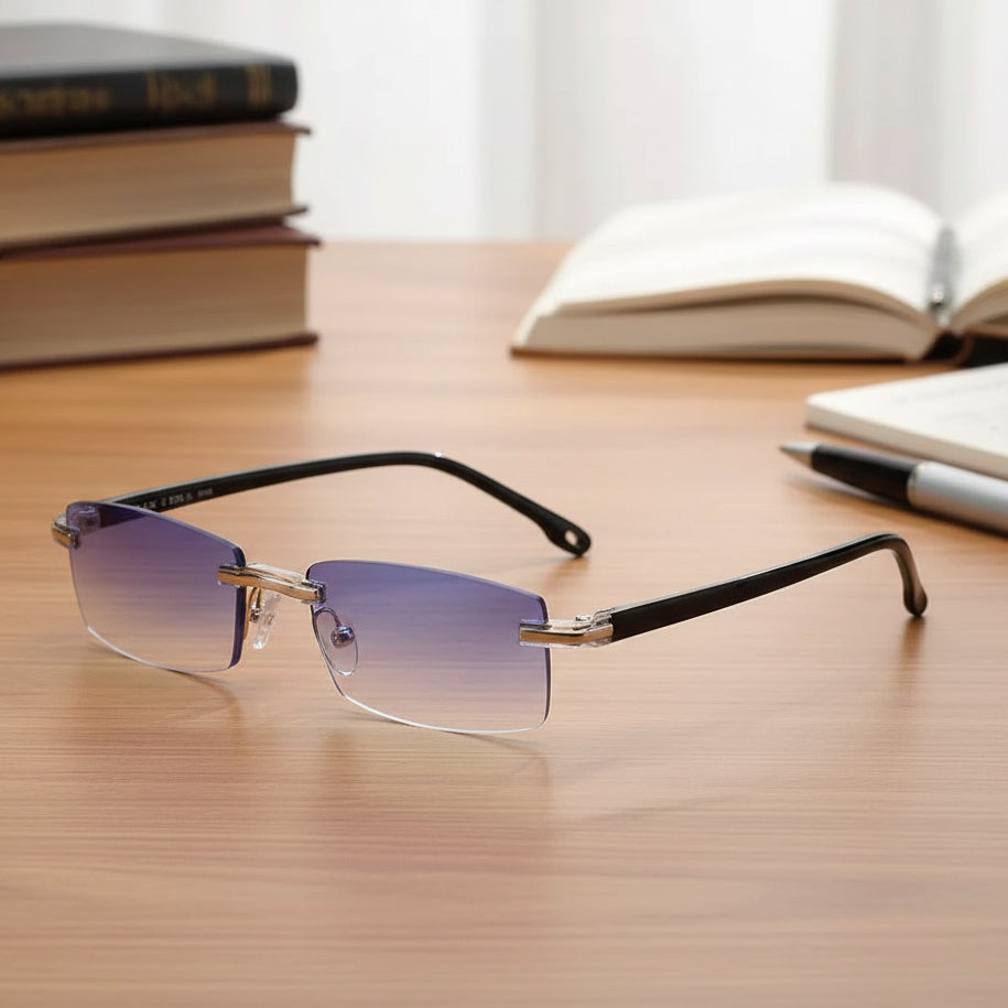 Damen Multifokal-Lesebrille mit Blaulichtfilter, aus leichtem TR90 für komfortables, klares Sehen und Augenschutz.