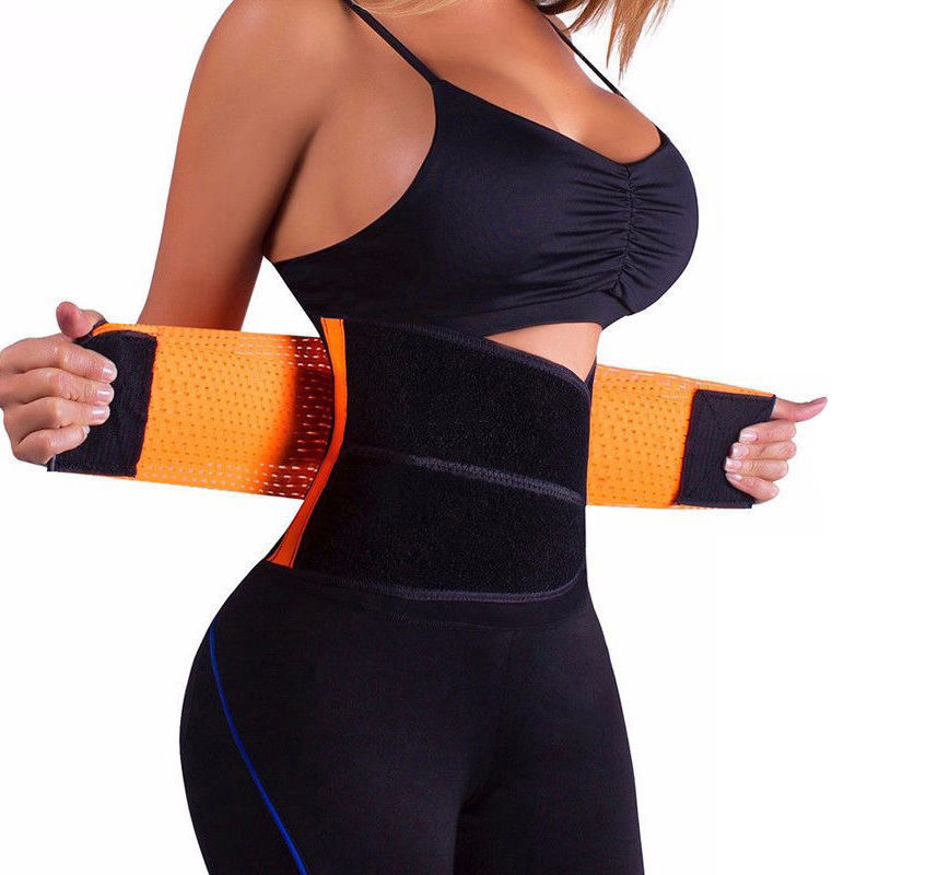 Damen Fitness Taillenformer, Neopren Schweißgürtel für gezielten Bauchfett-Verlust beim Training.