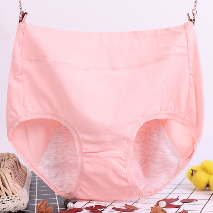 Dunkle Damen Periodenunterwäsche mit hohem Bund, auslaufsicher & antibakteriell. Komfortable Menstruationshygiene.