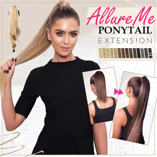 Elegantes braunes Pferdeschwanz Haarteil; einfach befestigen für voluminöse Frisuren.