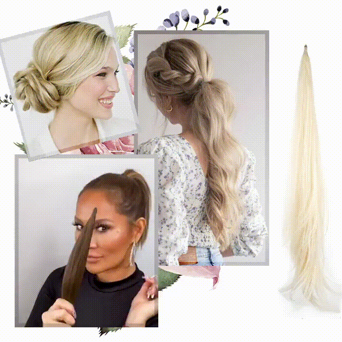 Schnelles Styling: schwarzes Pferdeschwanz Haarteil für Damen; sofortiger Volumen-Boost.