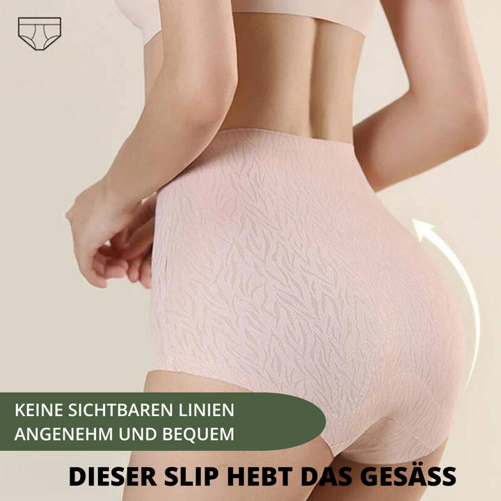 Bequemer Damen Po-Lifting-Slip aus Nylon, hohe Taille, formt diskret den Bauchbereich.