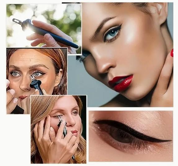 Schwarzer Eyeliner Stift auf weißem Hintergrund, symbolisiert Eleganz und Präzision im Augen-Make-up.