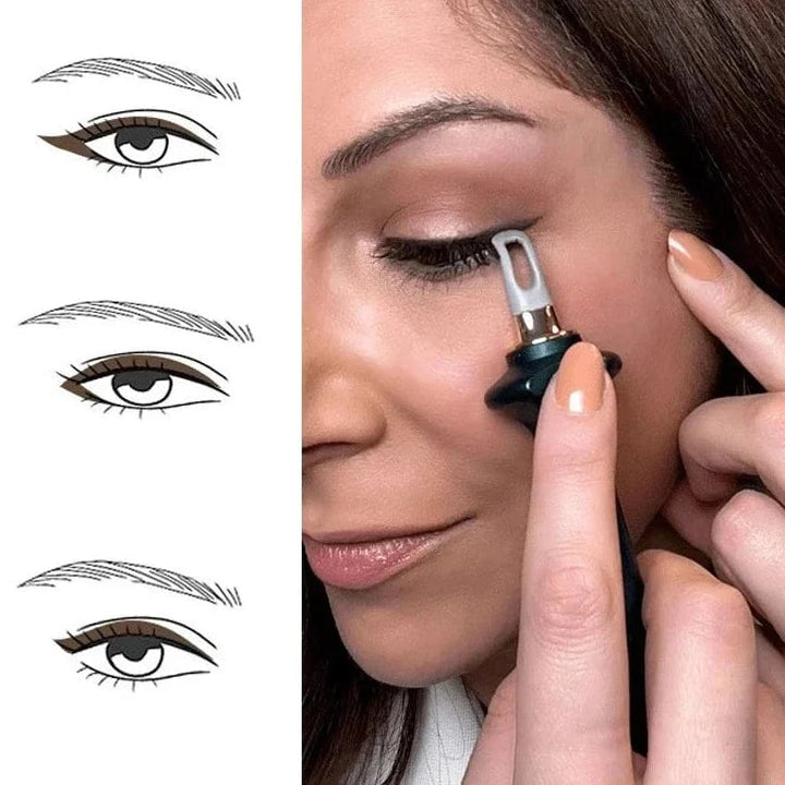 Modell mit perfekt gezogenem Lidstrich, kreiert mit dem wasserfesten Damen Präzisions-Eyeliner.