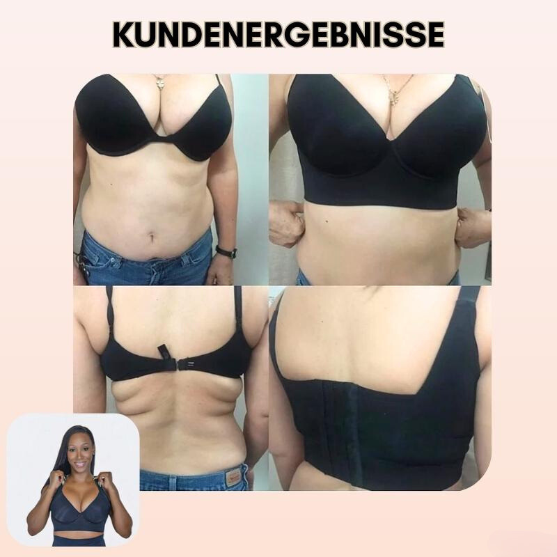 Nahaufnahme des bügellosen Komfort BHs, der sanft formt und für eine perfekte, glatte Brustkontur sorgt.