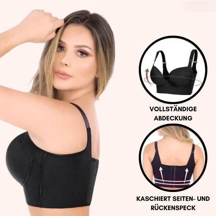 Damenunterwäsche: Modell trägt den bügellosen Komfort Shaping BH, der idealen Halt und eine schöne Form bietet.