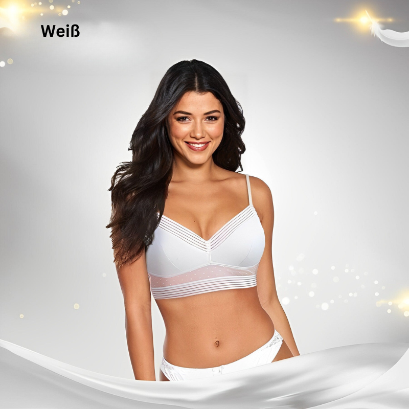 Vielseitiger Damen rückenfreier BH, nahtlos, bügellos & mit V-Ausschnitt, perfekt für Abendmode und Freizeit.