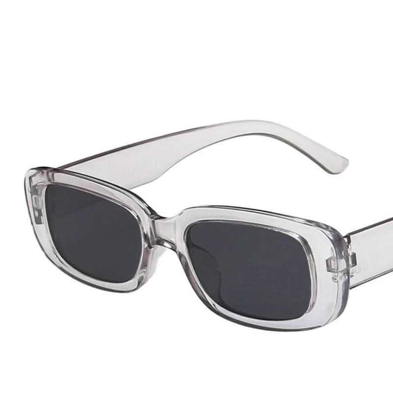 Vielseitige Damen Sonnenbrille rechteckig, Retro-Design, UV400-Schutz, passend für jeden Anlass.
