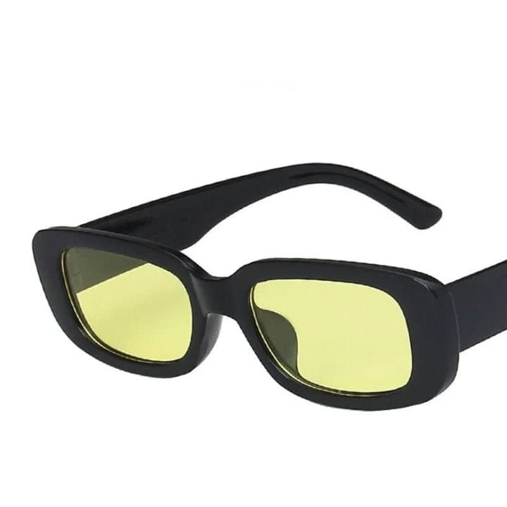 Damen Sonnenbrille rechteckig, im Vintage-Stil mit robuster Polycarbonat-Linse und UV400-Schutz.