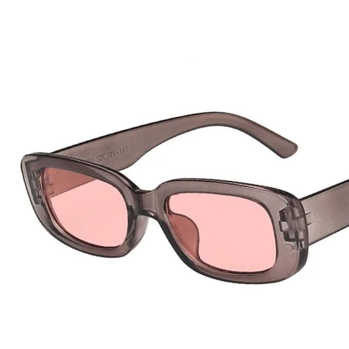 Damen Rechteck-Sonnenbrille mit effektivem UV400-Schutz und coolem Retro-Look für Damen.