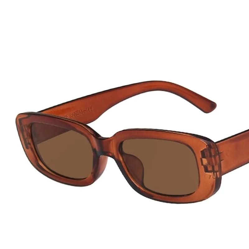 Damen Sonnenbrille rechteckig, Retro, UV400-Schutz, stilvolles Mode-Accessoire und Geschenk.