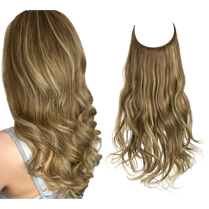 Damen Remy Echthaar-Extensions für natürliches Volumen & Glanz. Natürliches Haar, hitzebeständig.