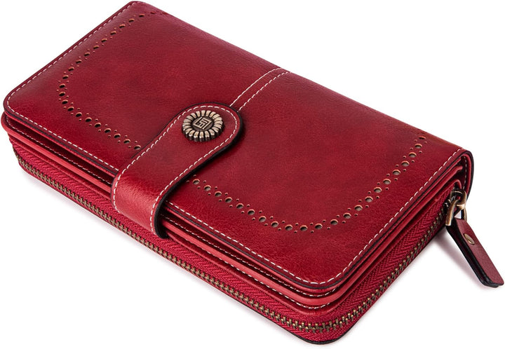 Perfekt organisiert: Damen Portemonnaie, RFID-sicher, mit Fächern für Karten, Münzen & Handy.