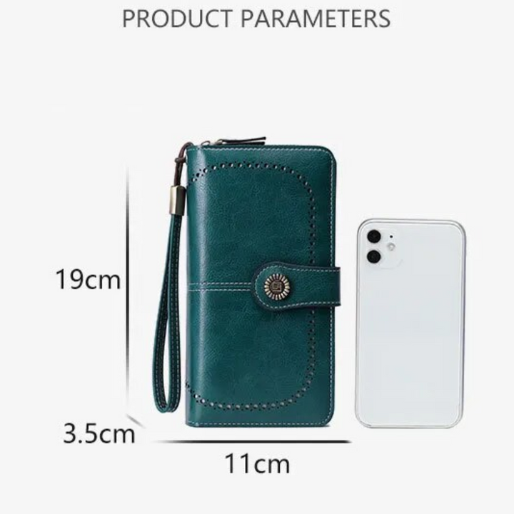 Elegantes Damen Portemonnaie mit hoher Kapazität, RFID-Sicherheit und stilvollem Look.