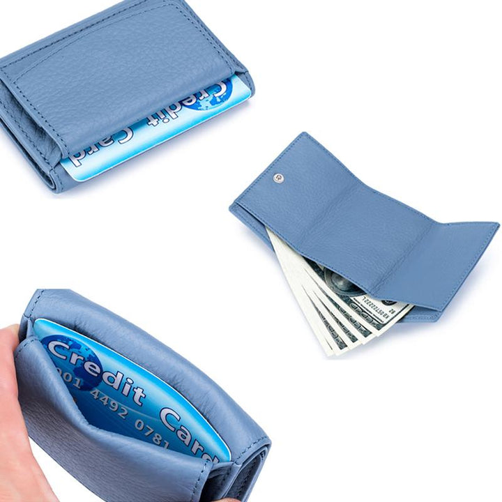 Moderne Damen RFID-Geldbörse (PU-Leder), kompaktes Design, mit Münzfach & Kartenfächern.