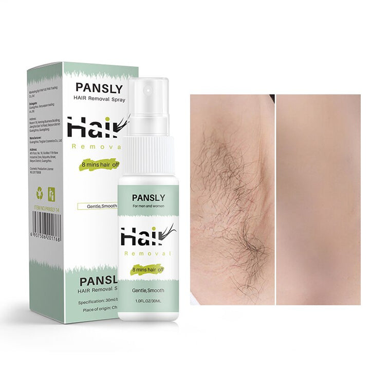 Pflanzliches Haarentfernungsspray für Damen. Effektive & schmerzfreie Enthaarung für glatte, gepflegte Haut.