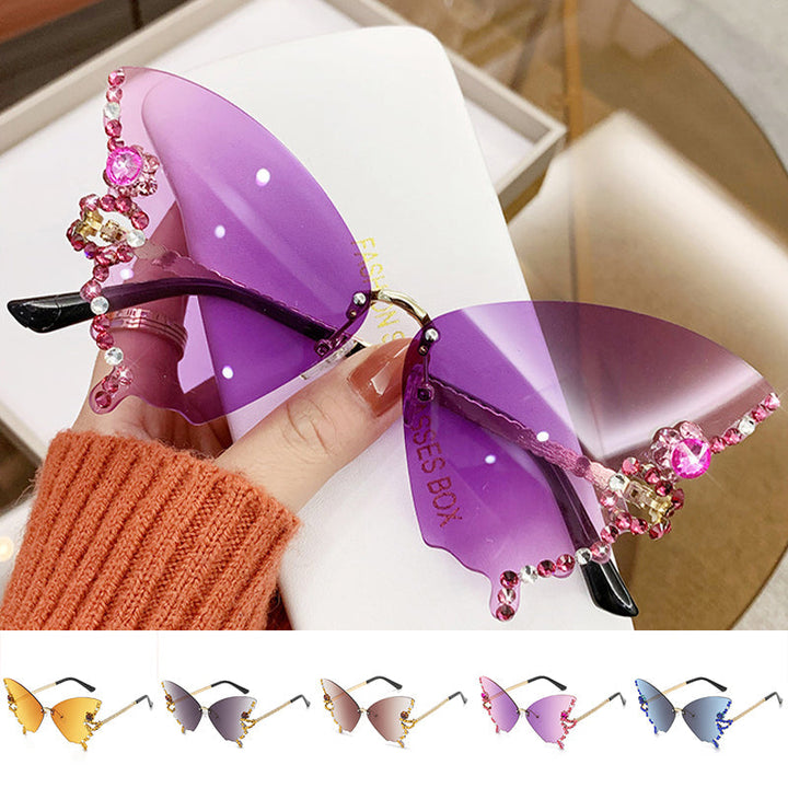 Stilvolle Damen Sonnenbrille, Schmetterlingsform, bietet UV400-Schutz, für Reisen & Alltag.