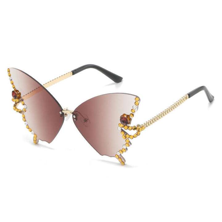 Outdoor Damen Sonnenbrille, Schmetterlingsform, mit umfassendem UV400-Schutz, leicht & robust.