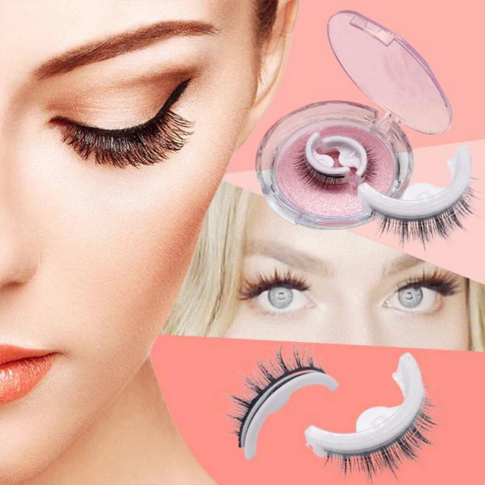 Wiederverwendbare selbstklebende Damen-Wimpern. Kleberfreie, umweltfreundliche Wimpern Extensions für nachhaltige Schönheit.