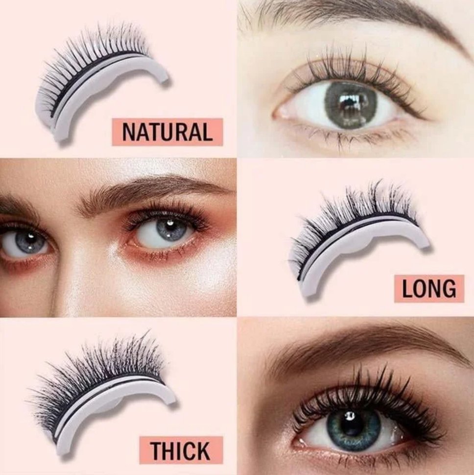 Wiederverwendbare Klebewimpern für Damen, verleihen sofort Volumen und glamourösen Look. Hygienisch & schnell.