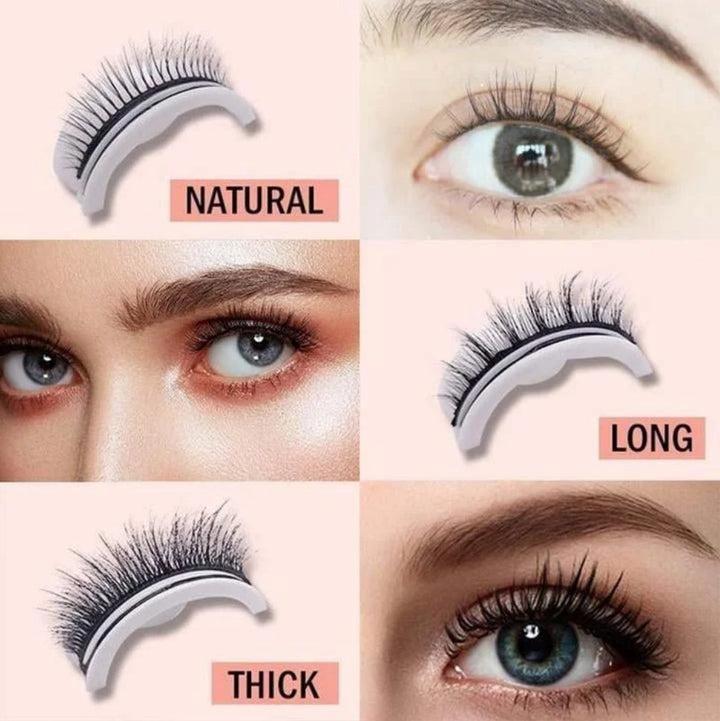 Wiederverwendbare Klebewimpern für Damen, verleihen sofort Volumen und glamourösen Look. Hygienisch & schnell.