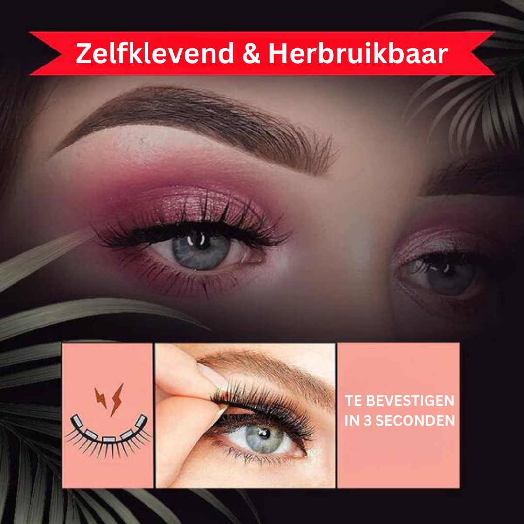 Volumen Wimpern für Damen. Natürlicher Look mit selbstklebenden Falsche Wimpern, einfach anzuwenden für Sommer Beauty.
