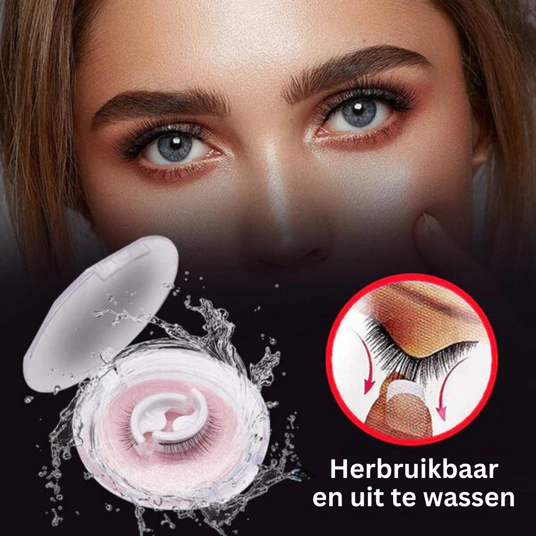 Praktische selbstklebende Wimpern für Damen. Schnelle Schönheit für unterwegs, einfache Anwendung für perfektes Augen Make-up.