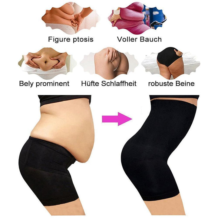 Nahaufnahme der nahtlosen Shapewear Unterhose für Damen, hohe Taille, Po-Lift & Bauchkontrolle. Unsichtbar.