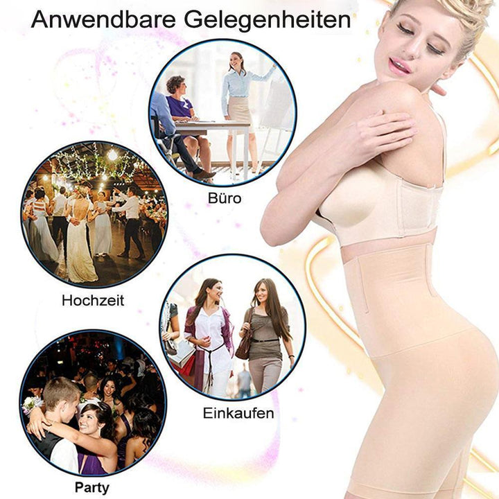 Rückenansicht der Damen Shapewear Unterhose mit speziellem Po-Lift-Effekt und hoher Taille für perfekte Konturen.