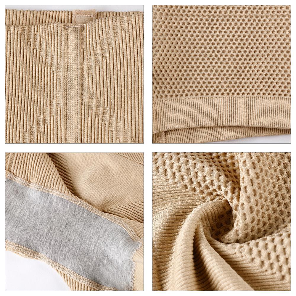 Vorderansicht der Shapewear Unterhose mit hoher Taille für effektive Bauchkontrolle. Glatte, definierte Taille.