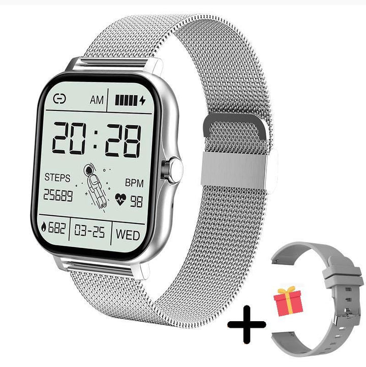 Vielseitige Damen Smartwatch mit Aktivitätstracker, perfekt für Fitness, Gesundheit & täglichen Stil am Handgelenk.