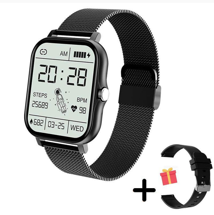 Perfektes Geschenk: Eine schicke Damen Smartwatch als digitale Armbanduhr für Fitness, Stil und Gesundheit.