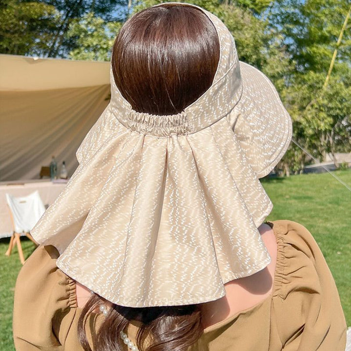 Robuster Outdoor Damen Sonnenhut, faltbar, mit breiter Krempe, Nackenschutz & UV-Schutz.