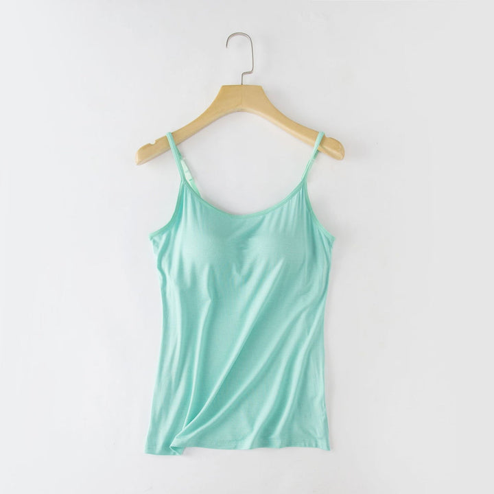 Damen Tanktop im 2er Pack: Atmungsaktives Sport Tanktop mit integriertem BH, verstellbaren Trägern & Komfort.