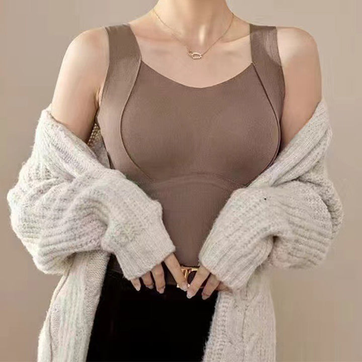 Komfortables Damen Basic Thermotop, mit BH-Integration, warm und formgebend für den Alltag.