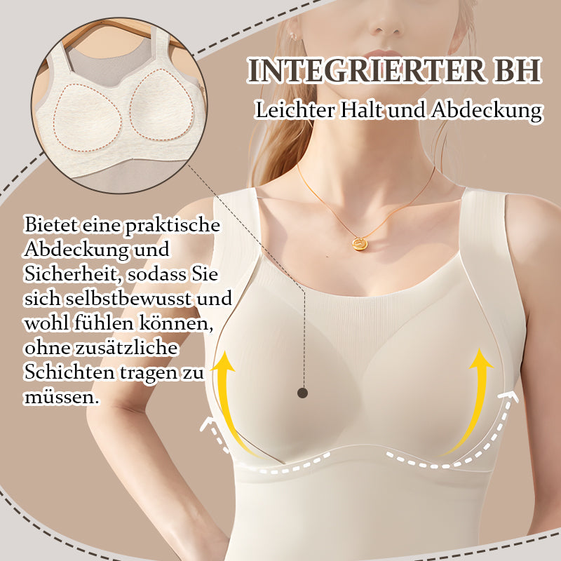 Figurbetontes Damen Shaping Tanktop, nahtlos mit BH, ideal als warme Unterwäsche.