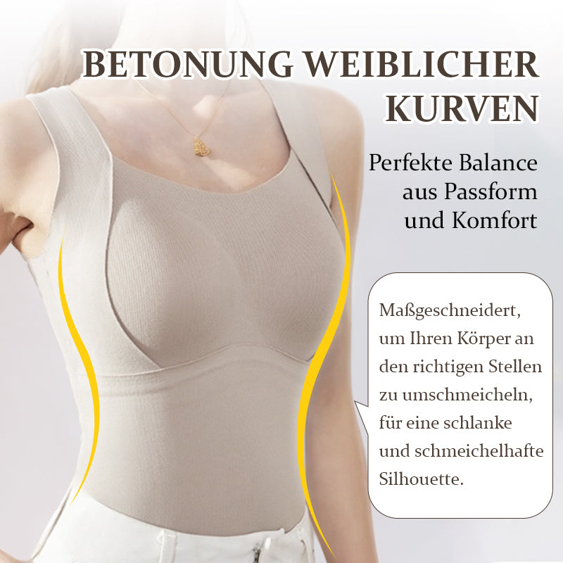 Bequemes thermisches Basictop für Damen, mit integriertem BH, perfekt für Freizeit & Alltag.