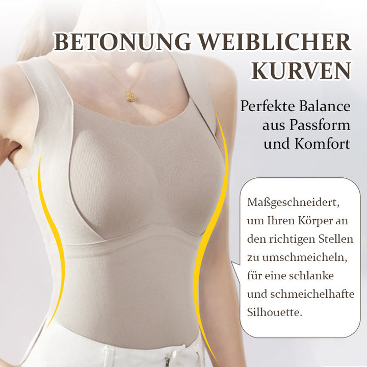 Bequemes thermisches Basictop für Damen, mit integriertem BH, perfekt für Freizeit & Alltag.